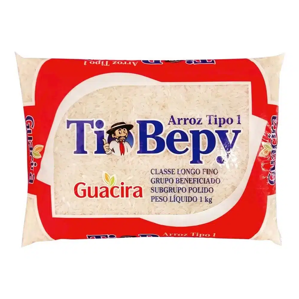 embalagem do arroz Tio Bepy