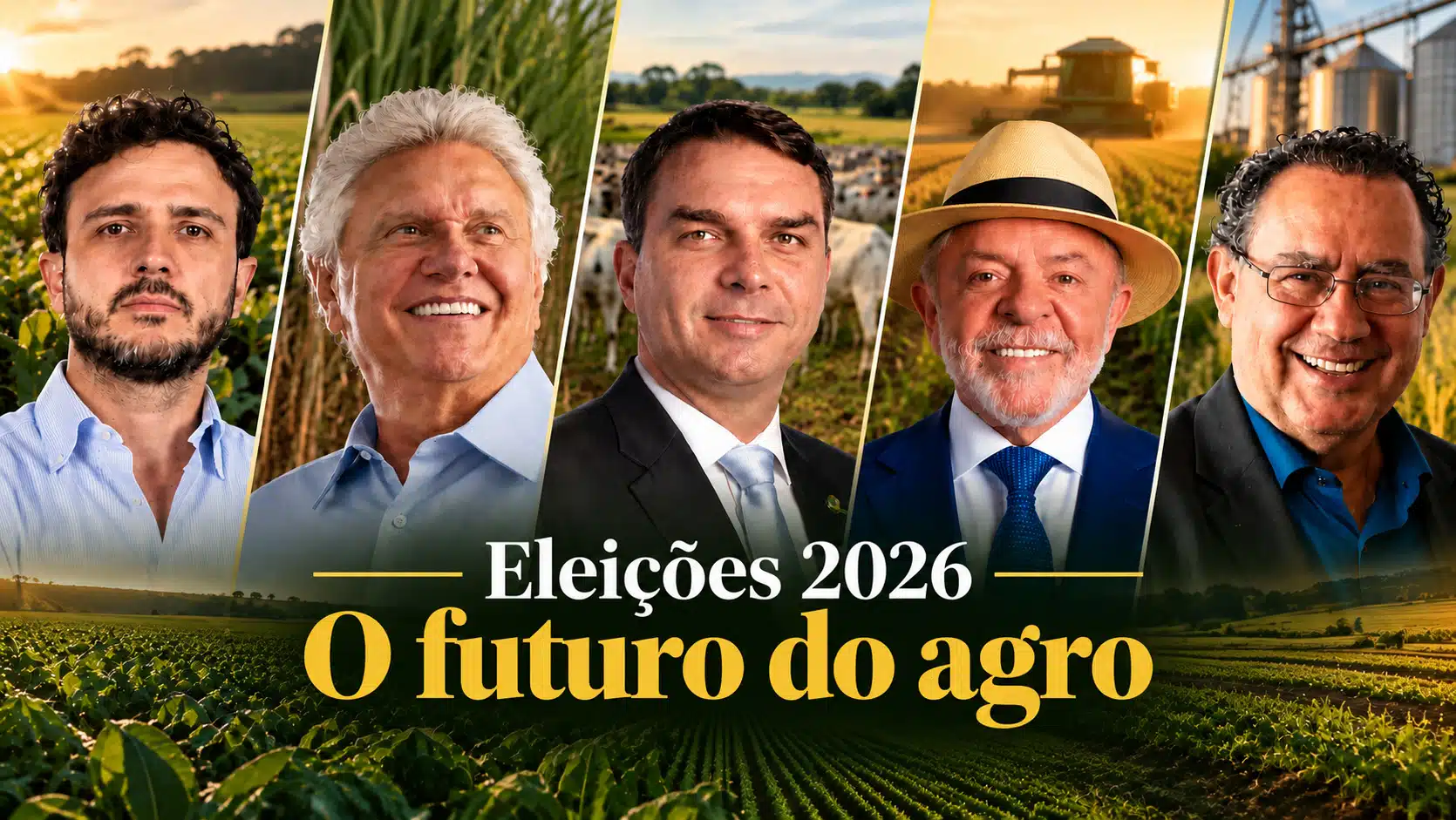 Eleições 2026: cinco candidatos à Presidência apresentam propostas para crédito, seguro rural, infraestrutura, tecnologia e outros temas do agronegócio.
